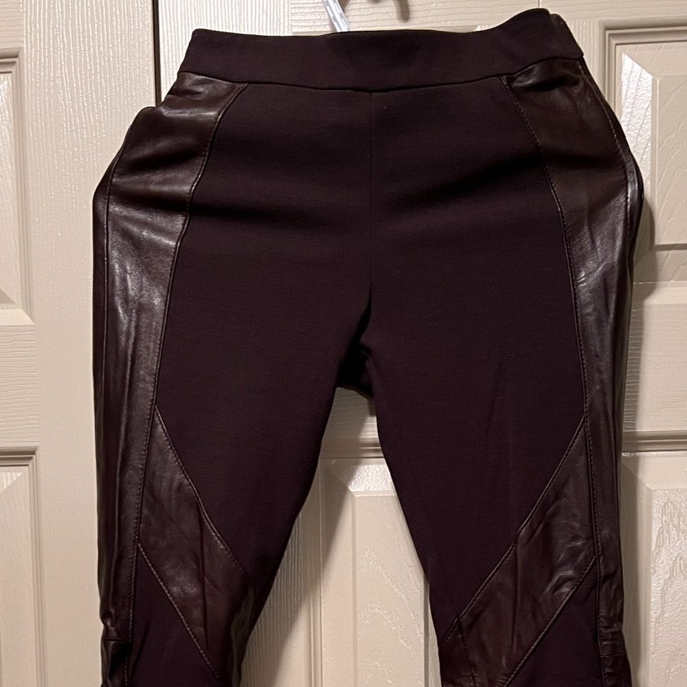 Brown Danier Leather Leggings